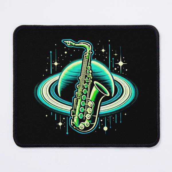 Item preview, Saturn’s Song And Neon Saxophone Glow designed and sold by SplashTastic.