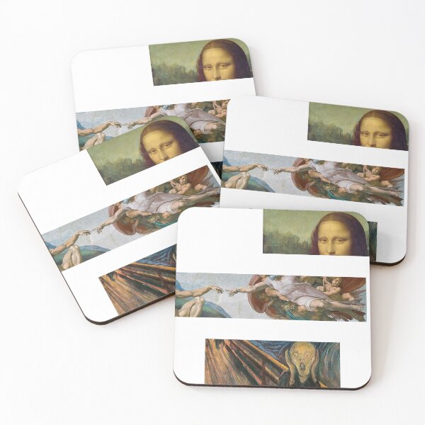 Item preview, Art Mesh: Mona Lisa, The Creation of Adam, The Scream designed and sold by HomageStudio.