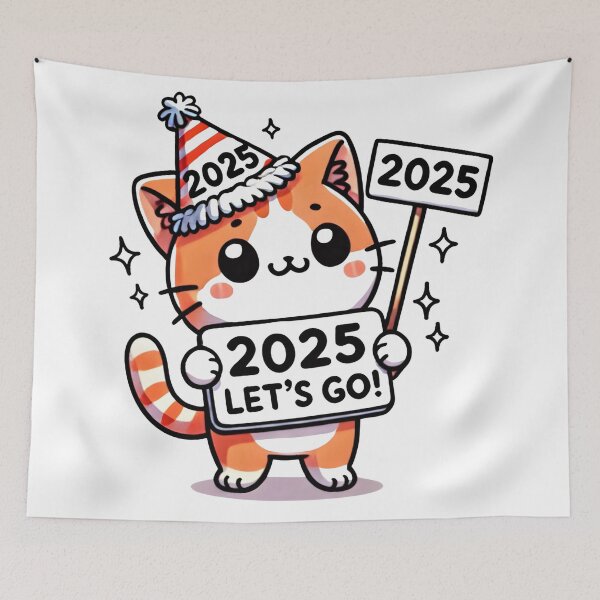 Item preview, Festive Cat 2025 designed and sold by Plantiyas.