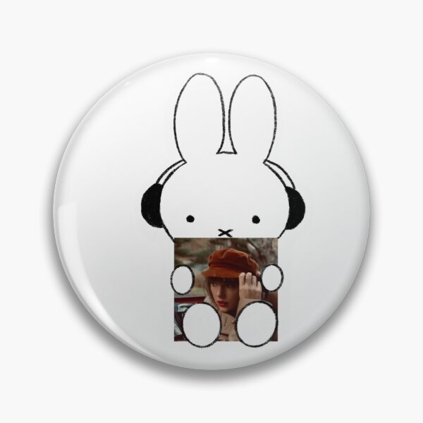 Item preview, Red era bunny headphone sticker designed and sold by cranbearrie.