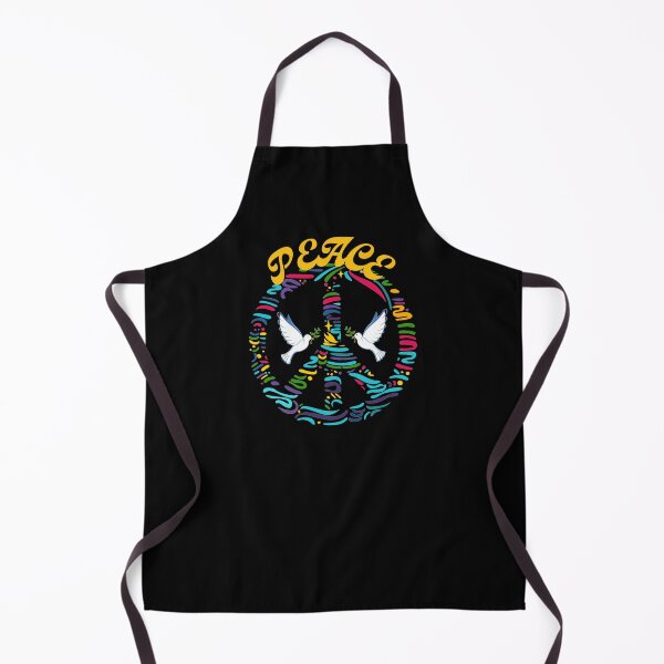Item preview, Two White Doves With Olive Branches Flying In An Abstract Rainbow Colored Peace Sign designed and sold by Oaks Creations.
