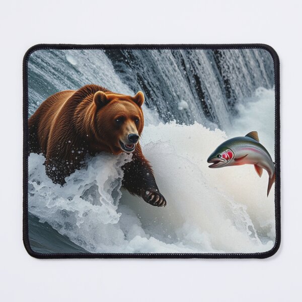 Item preview, Grizzly Bear Catching Salmon designed and sold by Skye Ryan-Evans.