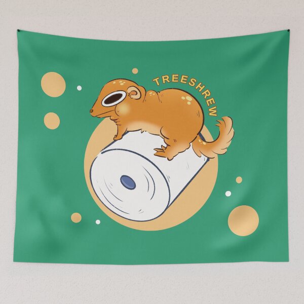 Item preview, Tree shrew with Toilet Paper designed and sold by Mobile's Blue Sky.