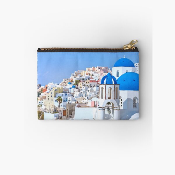 Item preview, Oia Santorini Greece White Villas Blue Dome Churches designed and sold by Adam Gormley.