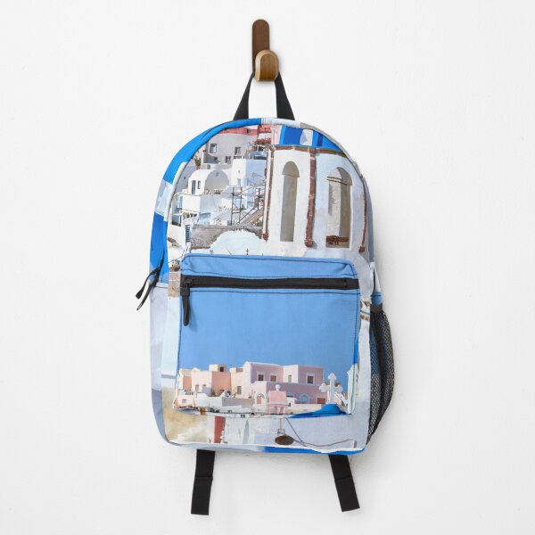 Item preview, Oia Santorini Greece White Villas Blue Dome Churches designed and sold by Adam Gormley.
