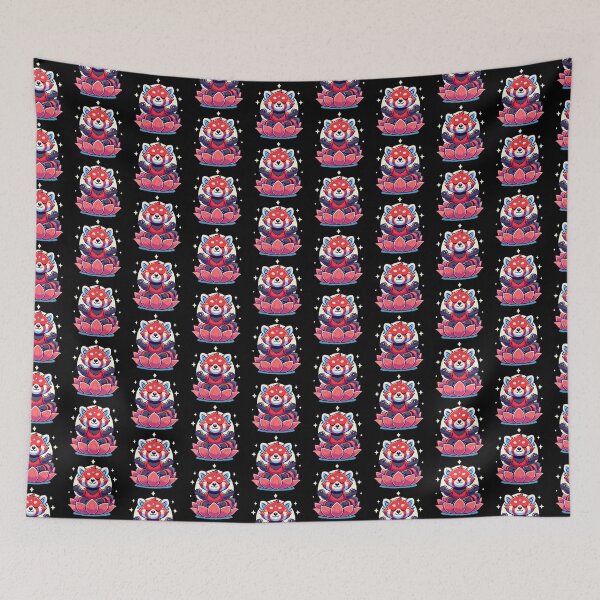 Item preview, Meditative Red Panda in Zen Pose Design designed and sold by MadRealmDesigns.