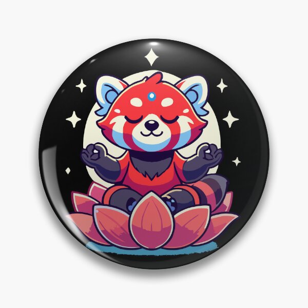 Item preview, Meditative Red Panda in Zen Pose Design designed and sold by MadRealmDesigns.