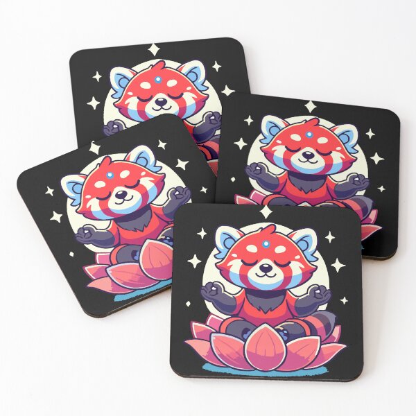 Item preview, Meditative Red Panda in Zen Pose Design designed and sold by MadRealmDesigns.