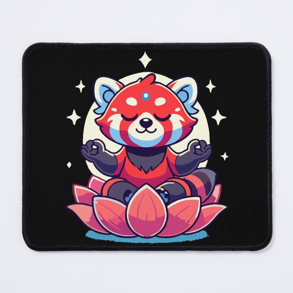 Item preview, Meditative Red Panda in Zen Pose Design designed and sold by MadRealmDesigns.