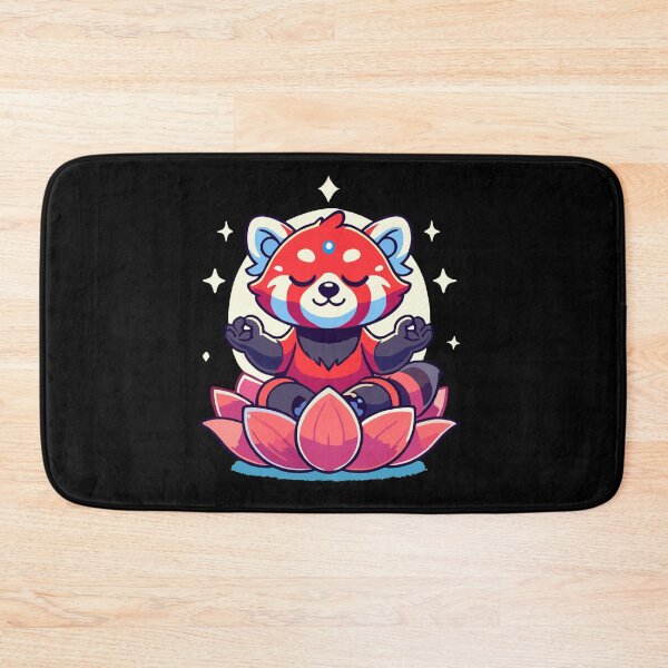 Item preview, Meditative Red Panda in Zen Pose Design designed and sold by MadRealmDesigns.