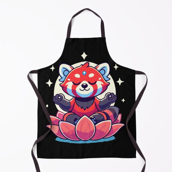 Item preview, Meditative Red Panda in Zen Pose Design designed and sold by MadRealmDesigns.