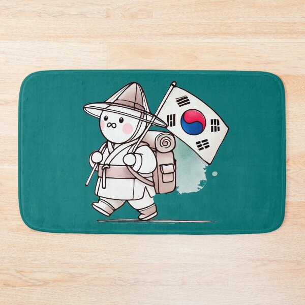 Item preview, Kim Satgat with a Backpack and a Small Korean Flag – 3D Sketch Design,  designed and sold by PaintMeWorld.