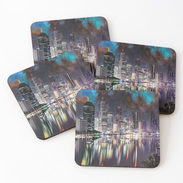 Item preview, Brisbane skyline at night designed and sold by Mauswohn.