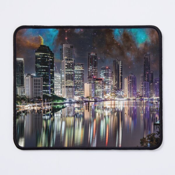 Item preview, Brisbane skyline at night designed and sold by Mauswohn.