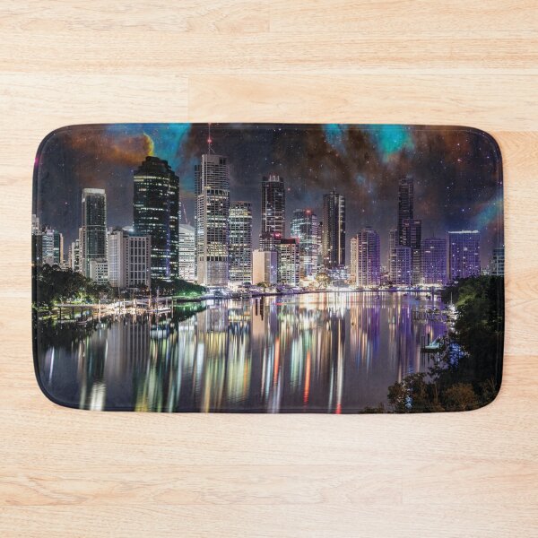 Item preview, Brisbane skyline at night designed and sold by Mauswohn.