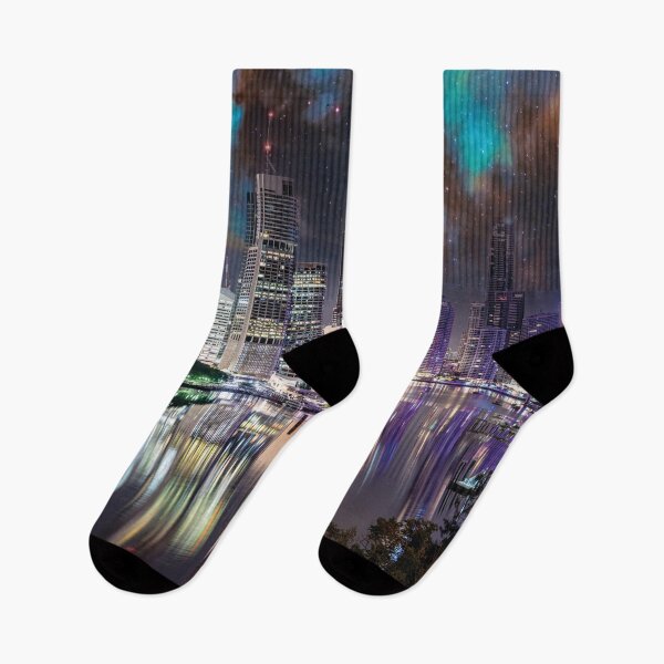 Item preview, Brisbane skyline at night designed and sold by Mauswohn.