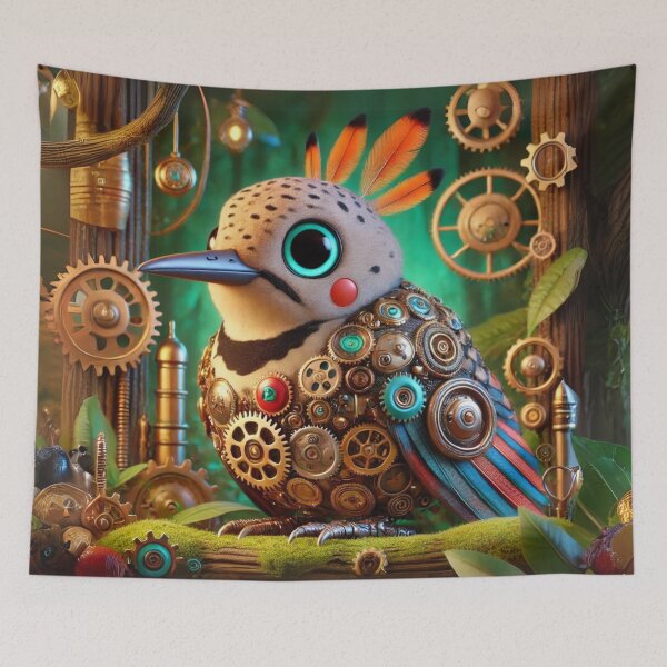 Item preview, Steampunk Northern Flicker designed and sold by Sillytoe.