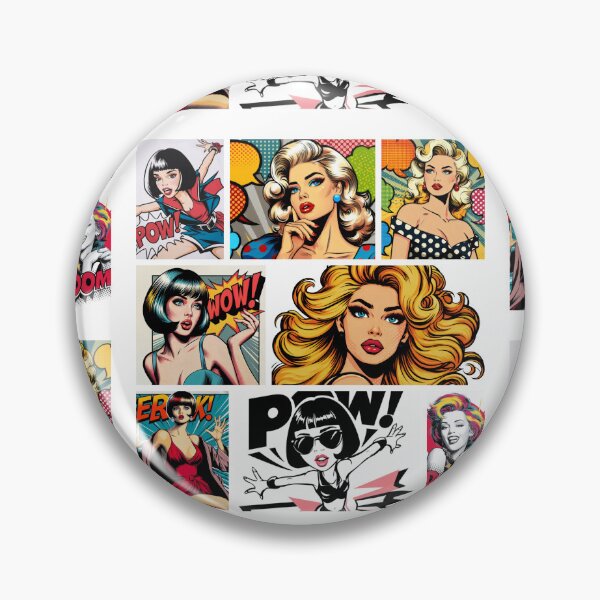 Item preview, WOW! Yellow Hair Red Dress Pop Collage. designed and sold by SplashTastic.