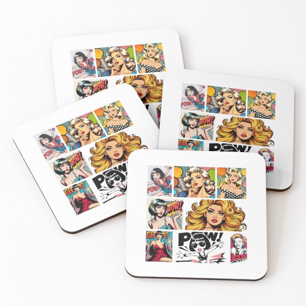 Item preview, WOW! Yellow Hair Red Dress Pop Collage. designed and sold by SplashTastic.
