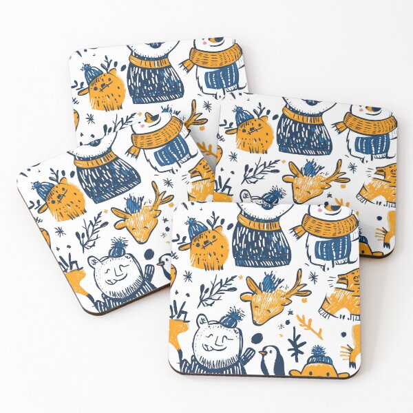 Item preview, Cozy and Cute Holiday Animal Art designed and sold by Piotrek0001.