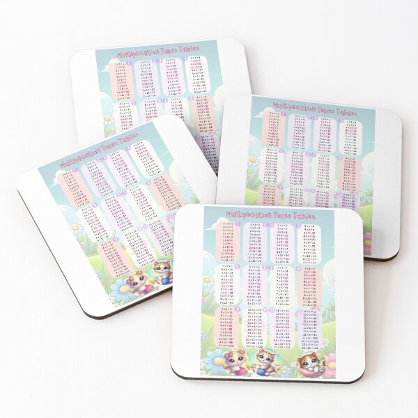 Item preview, Kitty Cats Multiplication Chart (Times Tables Chart) designed and sold by PhotoDesignNZ.