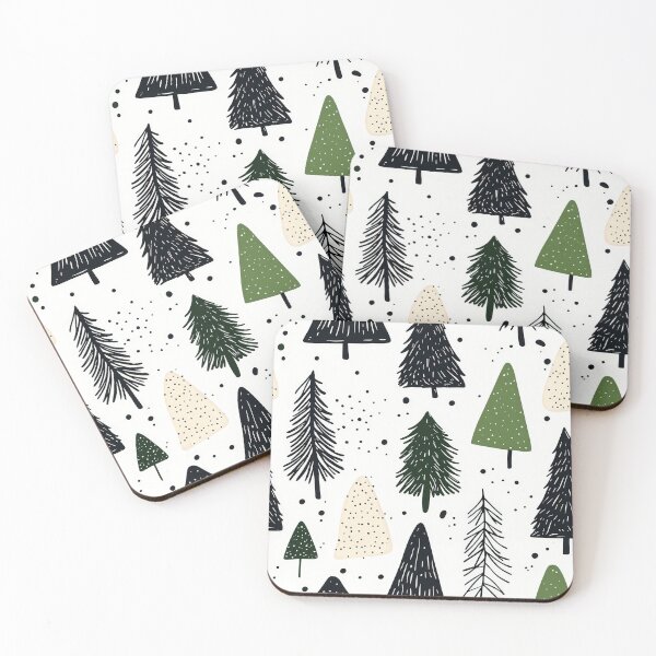 Item preview, Stylized Evergreen Patterns with a Winter Theme designed and sold by Piotrek0001.