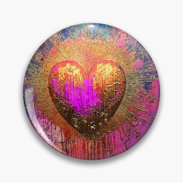 Item preview, Golden Heartburst Abstract Art designed and sold by Artbyminga.