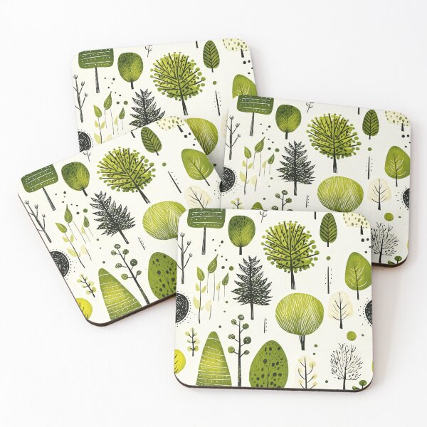 Item preview, Stylized Winter Forest Pattern with Evergreen Trees designed and sold by Piotrek0001.