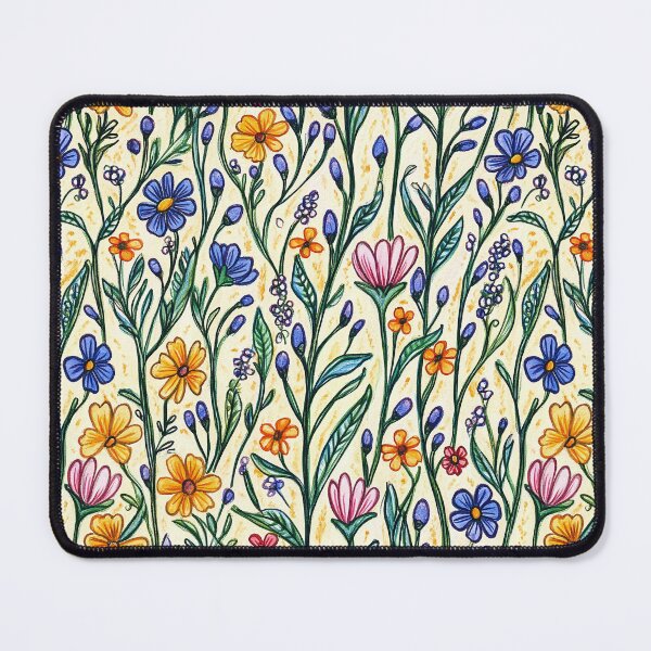 Aperçu de l'œuvre Motif de fleurs sauvages fantaisistes créée et vendue par InkInduldge.