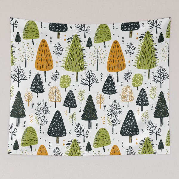Item preview, Decorative Winter-Themed Evergreen Forest Illustration designed and sold by Piotrek0001.