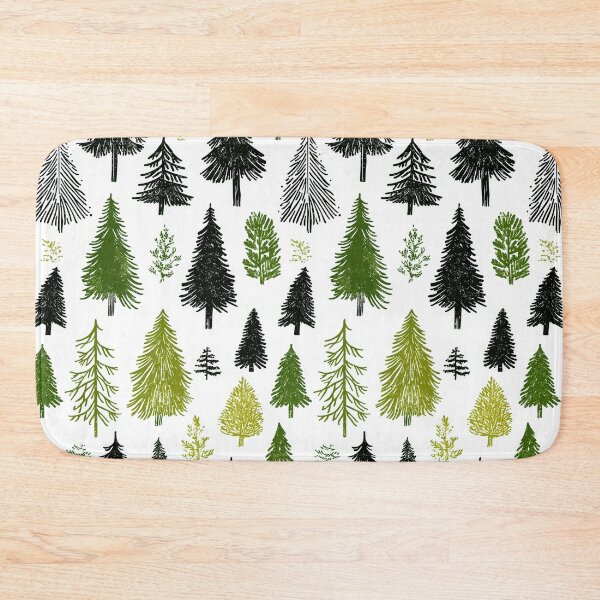 Item preview, Winter-Inspired Pine Tree Pattern with Snowflakes designed and sold by Piotrek0001.