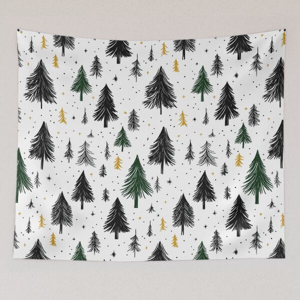 Item preview, Nature-Inspired Evergreen Pattern with Minimalist Touch designed and sold by Piotrek0001.