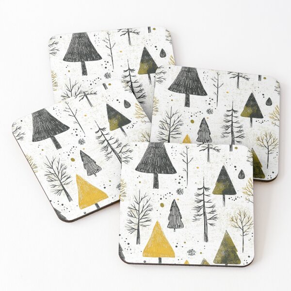 Item preview, Rustic Winter Forest Pattern with Pine Trees designed and sold by Piotrek0001.