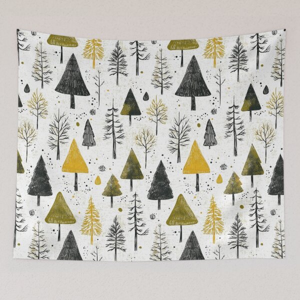 Item preview, Rustic Winter Forest Pattern with Pine Trees designed and sold by Piotrek0001.