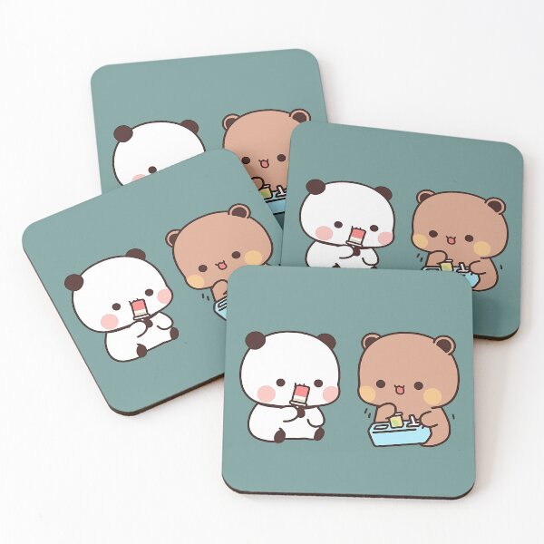 Item preview, Bubu and Dudu Eating Popsicle Together  designed and sold by PandaBearShop.