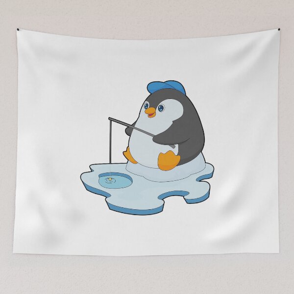 Item preview, Penguin Angler Fishing rod Fishing designed and sold by Snabdesign84.
