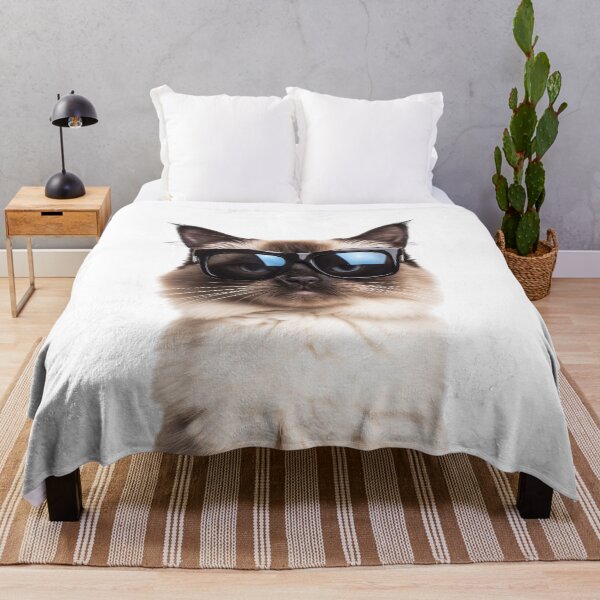 Item preview, Funny cool Ragdoll Cat wearing sunglasses designed and sold by LazyOwlStore.