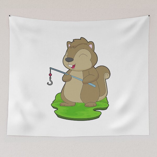 Item preview, Squirrel Fisher Fishing rod Fishing designed and sold by Snabdesign84.