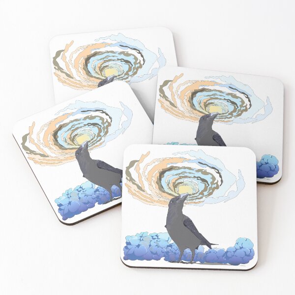 Item preview, Crow looking up designed and sold by m-yoga-store.