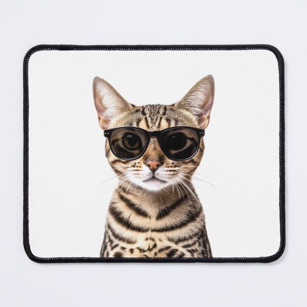 Item preview, Funny cool Savannah Cat wearing sunglasses designed and sold by LazyOwlStore.