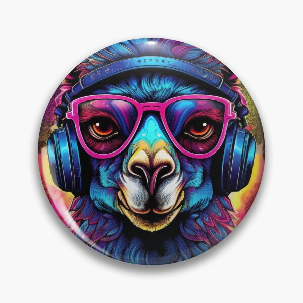 Item preview, Graffiti Llama in Headphones and Shades designed and sold by Boxing Kangaroo Retail Company.
