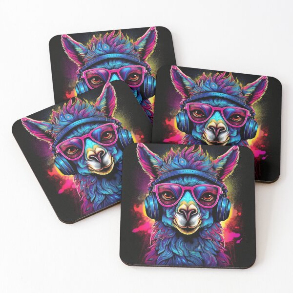 Item preview, Graffiti Llama in Headphones and Shades designed and sold by Boxing Kangaroo Retail Company.