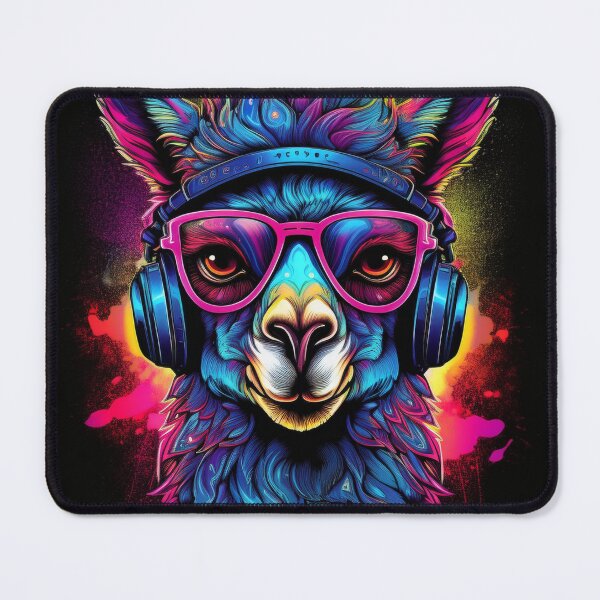 Item preview, Graffiti Llama in Headphones and Shades designed and sold by Boxing Kangaroo Retail Company.