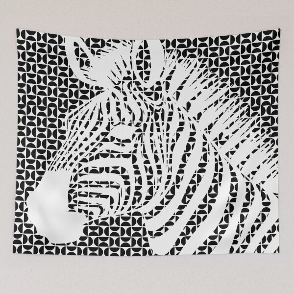 Item preview, Zebra Juxtaposition  designed and sold by ThrowCushionCo.