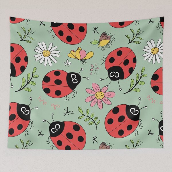 Item preview, Ladybug Garden Pattern designed and sold by Furbulous Faces.