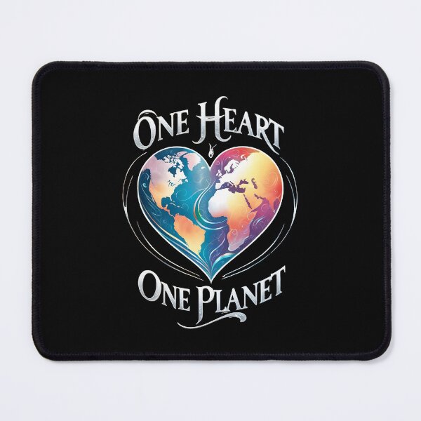 Artikelvorschau, One Heart One Planet - Lebendiges herzförmiges Weltdesign von LaLi Designs entworfen und verkauft von LaLi-Designs.