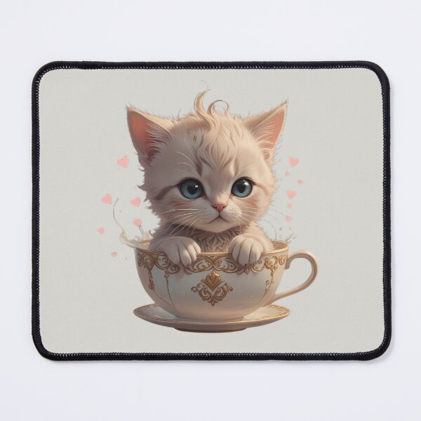 Item preview, Romantic Kitten in a Cup, Ideal Gift designed and sold by Indoni.