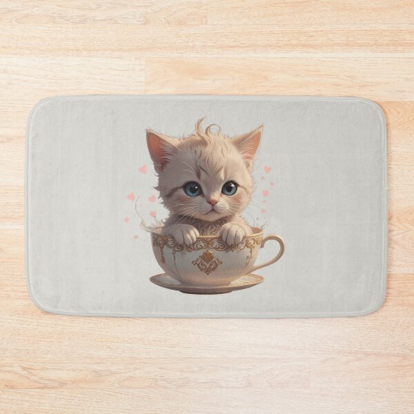 Item preview, Romantic Kitten in a Cup, Ideal Gift designed and sold by Indoni.