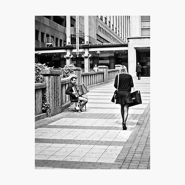 Shopping Begging Photographic Print