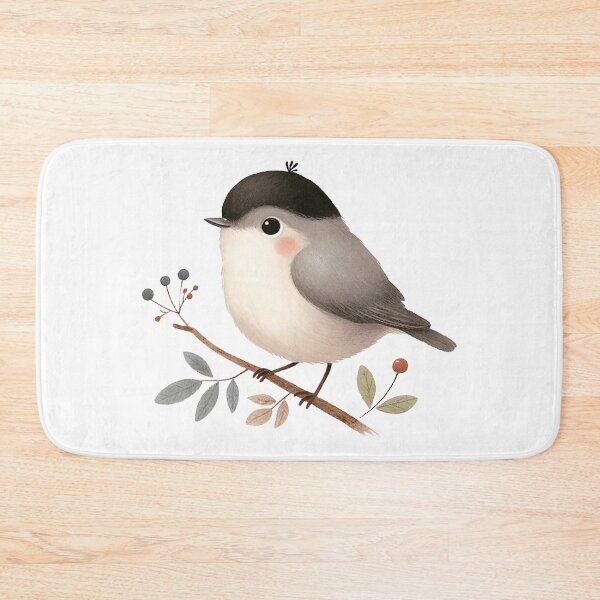 Item preview, Cute Blackcap on a Branch designed and sold by Petalette.